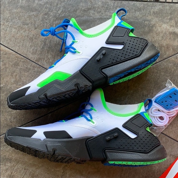 NIKE AIR HUARACHE DRIFT white/black-blue-nebula Me - Picture 6 of 16